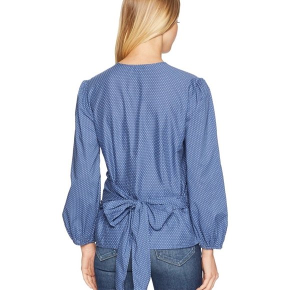 Paige Aeldra Top - Dot Print Bijou Blue White - Picture 3 of 7